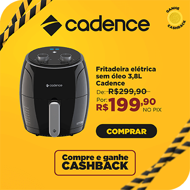 Fritadeira elétrica sem Óleo 3,8L Super Cook Fryer Preto 220V FRT410 Cadence