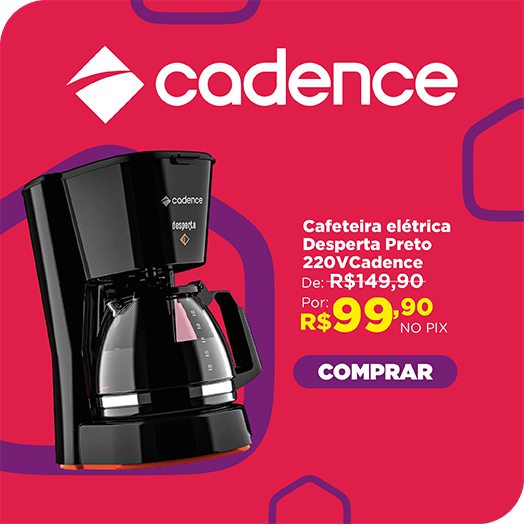 Cafeteira elétrica Desperta Preto 220V CAF338 Cadence