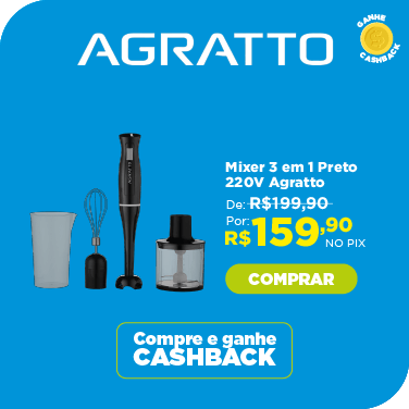 Mixer 3 em 1 Preto 220V AMIX01 Agratto