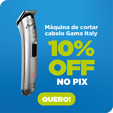 Máquina de cortar cabelo Barber Style Preto USB GT527 Gama Italy