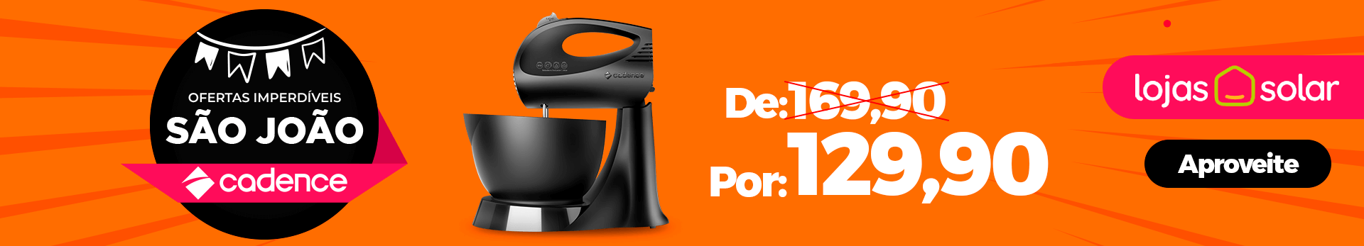 Batedeira Jolie Preta 220V BAT401 Cadence