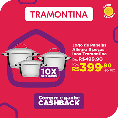 Jogo de Panelas Allegra 3 peças Inox 65660/220 Tramontina