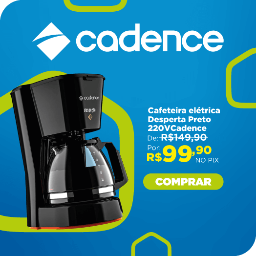 Cafeteira elétrica Desperta Preto 220V CAF338 Cadence