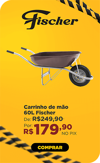 Carrinho de Mão Caçamba 60L Vermelho 962-5659 Fischer