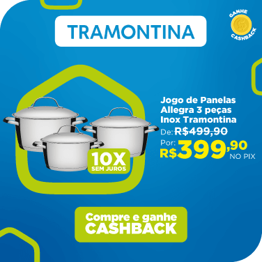 Jogo de Panelas Allegra 3 peças Inox 65660/220 Tramontina