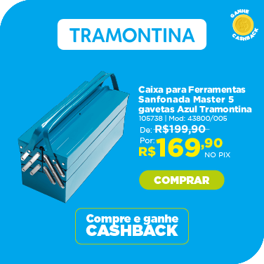 Caixa para Ferramentas Sanfonada Master 5 gavetas Azul 43800/005 Tramontina