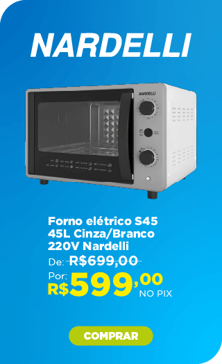 Forno elétrico S45 45L Cinza/Branco 220V Nardelli