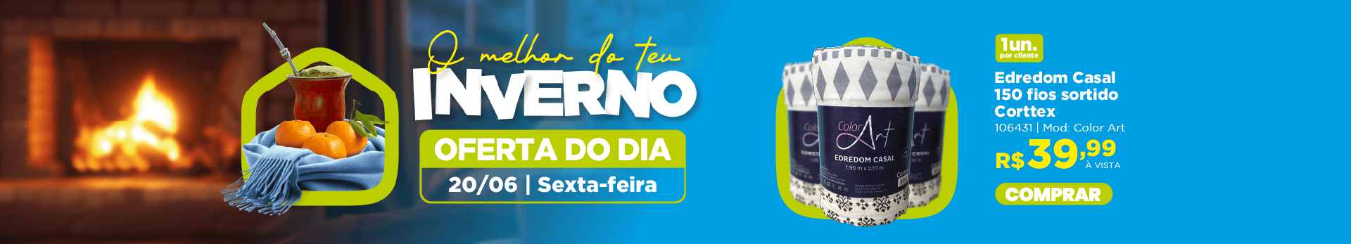 Edredom Casal Color Art 150 Fios Sortido Corttex