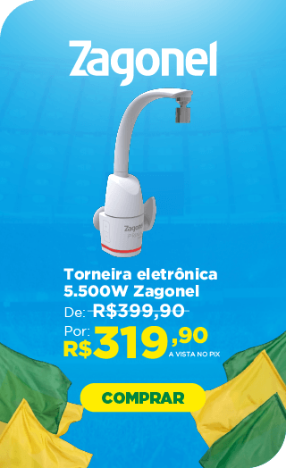 Torneira Eletrônica Prima Touch Branco 5500W 220V Zagonel