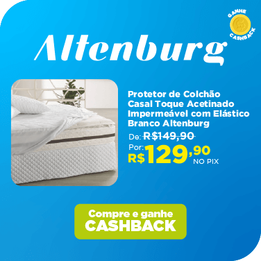 Protetor de Colchão Casal Toque Acetinado Impermeável com Elástico Branco Altenburg
