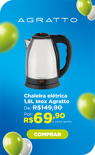 Chaleira Elétrica 1,8L Inox 220V CE-02 784 Agratto